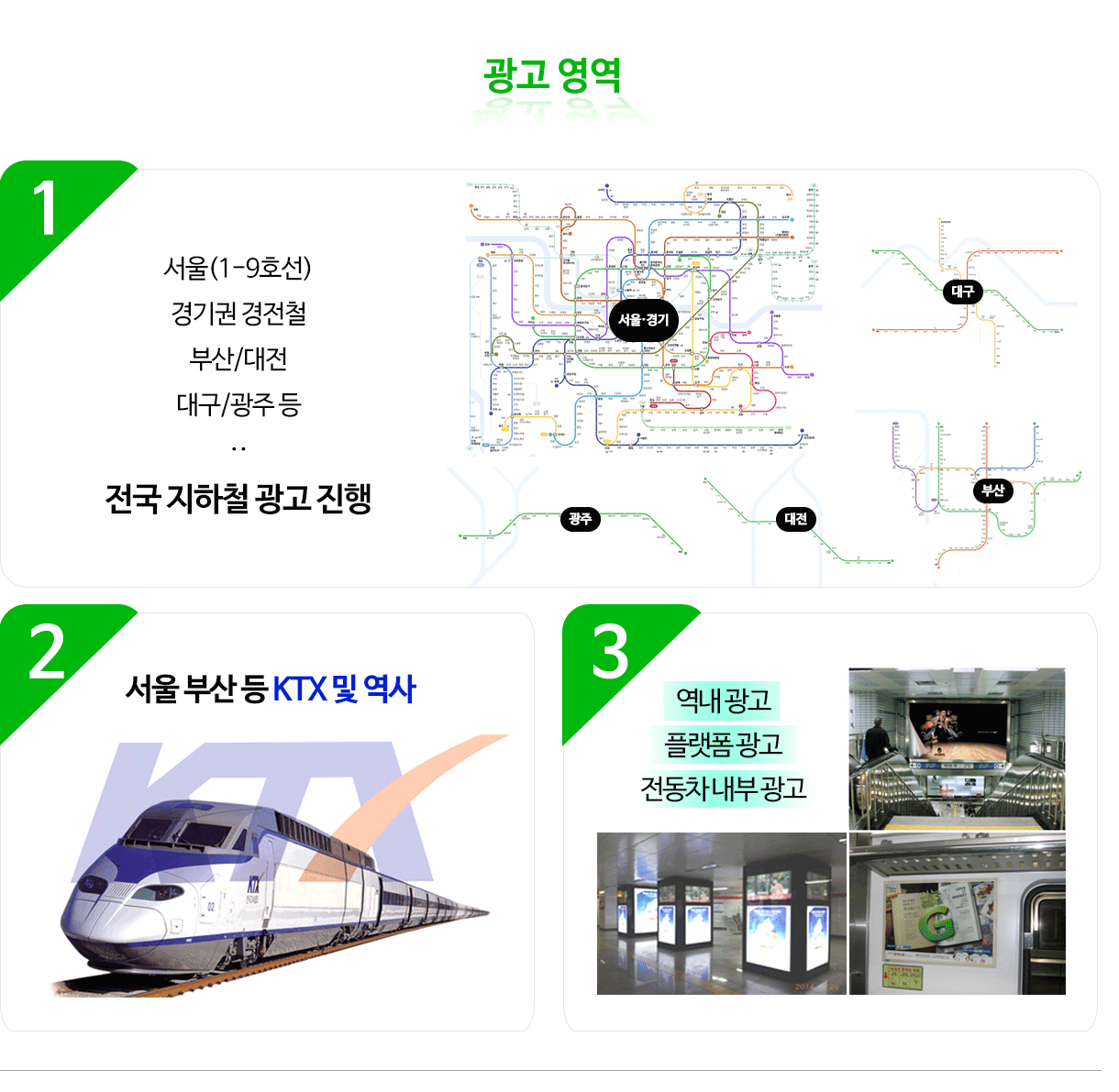 지하철 광고 영역